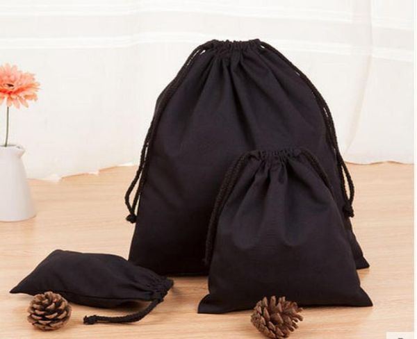 

black cotton drawstring bag 8x10cm 9x12cm 10x15cm 13x17cm pack of 50 makeup jewelry pouch candy favor sack2966256, Pink;blue