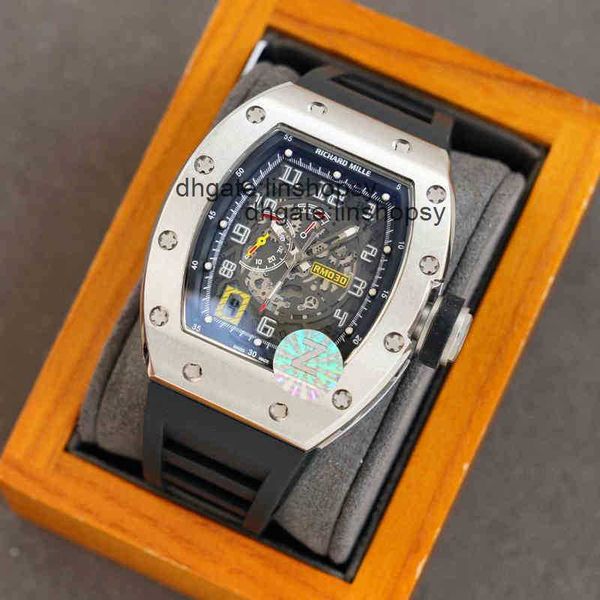 

alluxury mens mechanics watch richa mill r multifunctional watch fully automatic mechanical timing high-end atmospheric, Slivery;golden