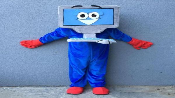 

2018 new eva material computer mascot costume cartoon apparel halloween birthday3809328, Red;yellow