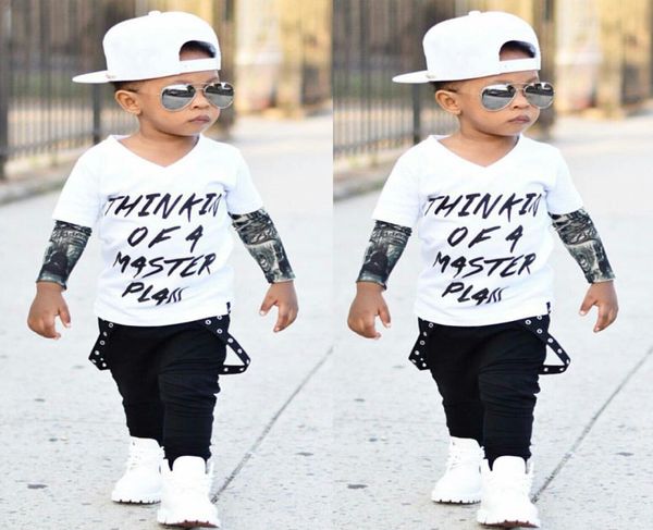 

baby boutique boys clothes kids clothing set toddler outfit autumn long sleeve shirtlong pants cool children costume sport tracks8095918, White