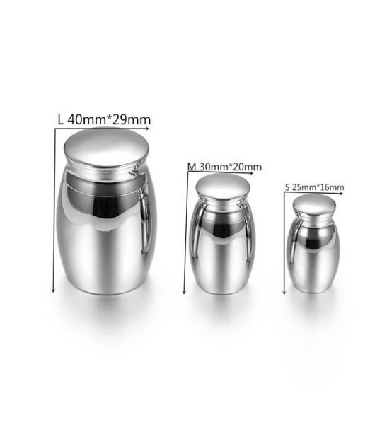 

cremation urn necklace custom engraved stainless steel with blank pattern silver jar keepsake memorial humanpet ashes6105166