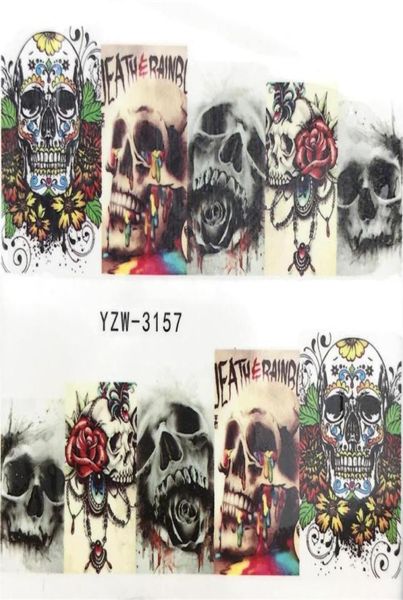 

halloween nail sticker ywk water self adhesive nail art tattoo big lipspalms decals for diy decor wraps halloween 100pcslot1835747, Black