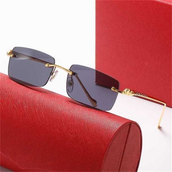 

new spot-painted leopard head square men's trend frameless metal women's fashion personality glasseskajia new, White;black