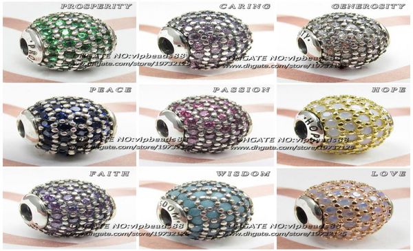 

s925 sterling silver essence color cz charm beads for diy woman jewelry fine bracelet necklaces pendants 32583221710