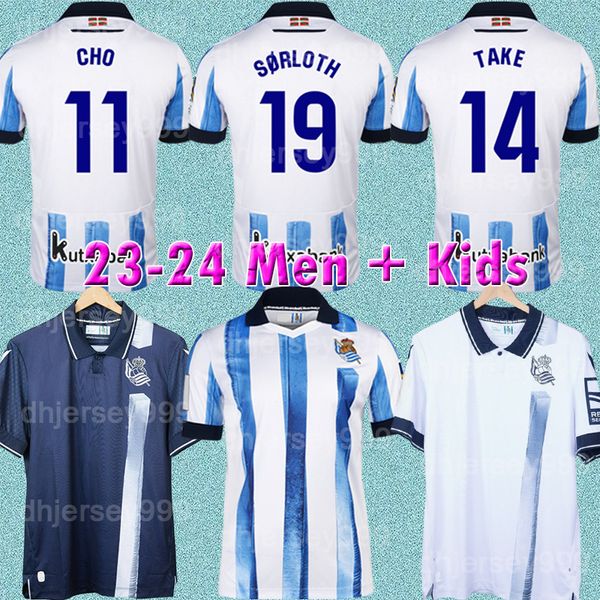 

real sociedad 2023/2024 soccer jersey sorloth oyarzabal silva football shirt illarra merino carlos fdez camiseta take kubo barrene brais men, Black;yellow