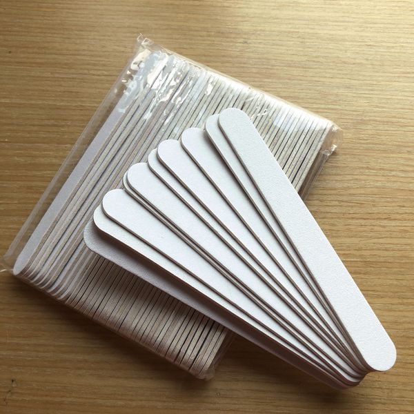 

nail files 100 pcs white wooden nail file 100/180 wood emery board nail file manicure tool 230715