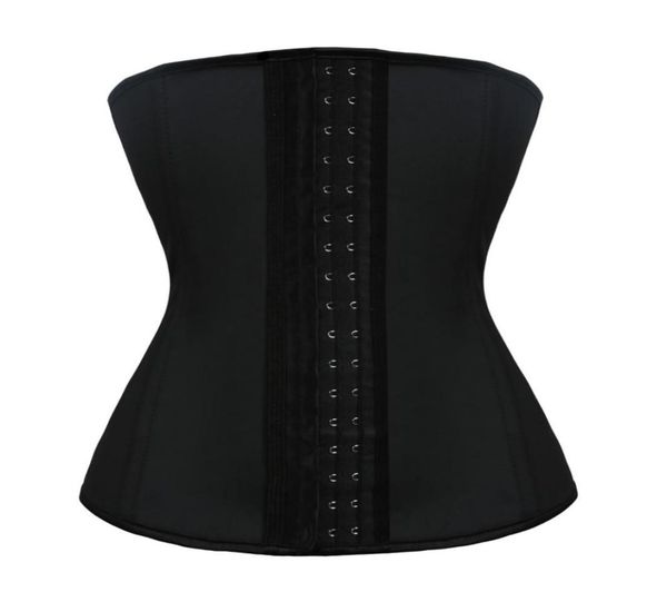 

woman bustiers plus size xs6xl women 100 latex rubber waist trainer cincher underbust corset 9 steel boned shapewear35979523633905, Black;white