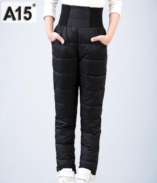 

boys pants trousers girls pants winter 2018 autumn girl leggings children clothing thick warm down clothes 3 4 6 8 10 year2316808, Blue