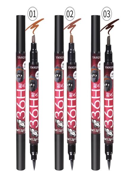 

yanqina 36h long lasting duo eyebrow and eyeliner pencil double end waterproof eye pencils professional eyes makeup5266066