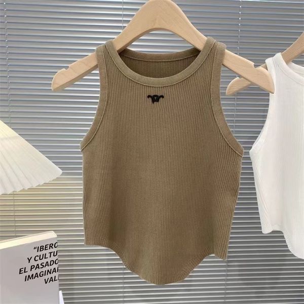 

summer fashion tank vest tees crop women's t-shirt fashion chain tanks ladies elegant letter women sleeveless casual tank size s-xl, White