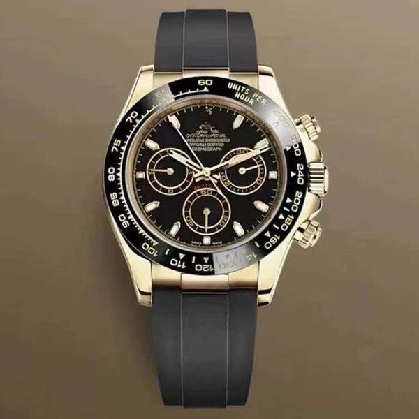 

8a quality r olax watches online store tongs three eyes and six needle mechanical watch mens steel belt multifunctional precision classic wi, Slivery;golden
