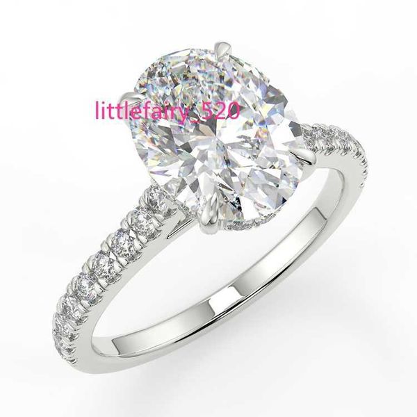 

band rings custom 14k 18k gold platinum vvs oval moissanite engagement ring rose gold moissanite ring, Silver