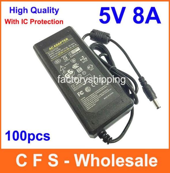 

ac dc 5v 8a power supply adapter 5v 40w adaptor charger 55mm x 25mm 100pcs8398265