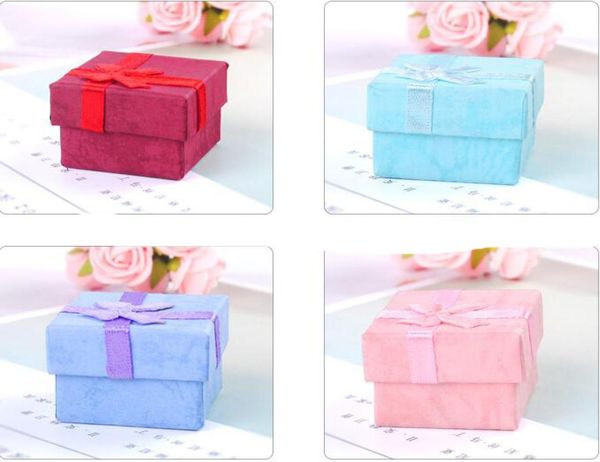 

jewelry storage paper box multi colors ring stud earring packaging gift box for jewelry 443 cm 120pcslot4933125, Black;white