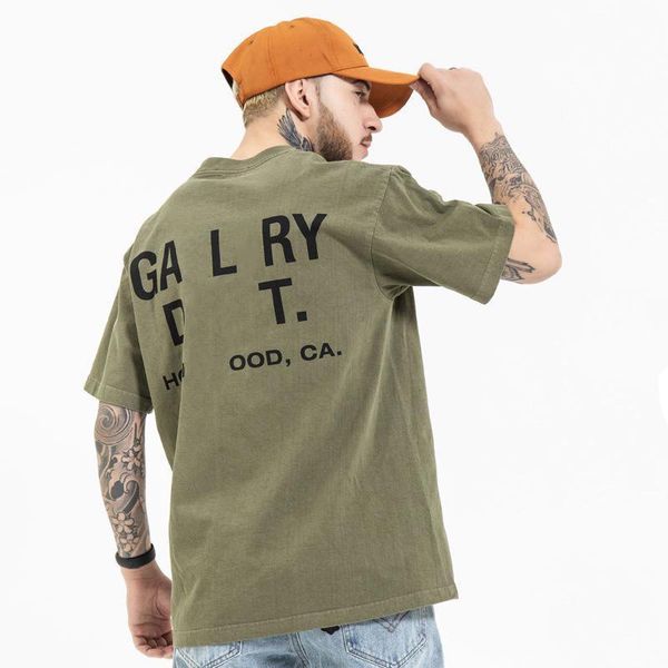 

2023 new summer trend fashion basic men's cotton t-shirt letter print casual oversized high street shirt men's tee, White;black