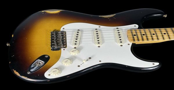 

2022 st 1957 custom shop 57 strat heavy relic wide fade electric guitar7964386