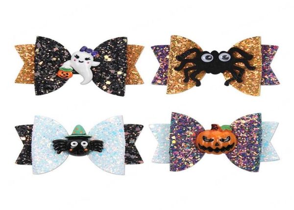 

kids cartoon barrettes 3 inch halloween sequins hair claws 4 colors bows cartoon resin headwear girls festival hair accessories3154890, Slivery;white