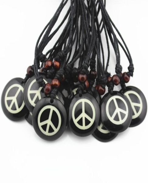 

fashion whole lot 12pcslot handmade resin carving peace pendants necklace drop shiping mn3609831273, Silver