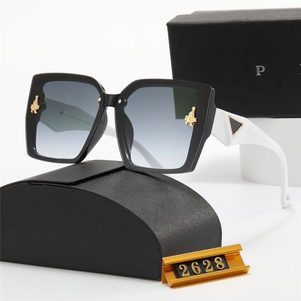 

designer sunglasses for women and men fashion model special uv400 protection letters big leg double beam frame outdoor luxury design women s, White;black