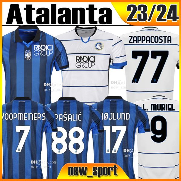

23 24 atalanta bc soccer jerseys muriel gomez duvan gosens jerseys lammers miranchuk ilicic pasalic de 2023 2024 men football shirt uniform, Black;yellow