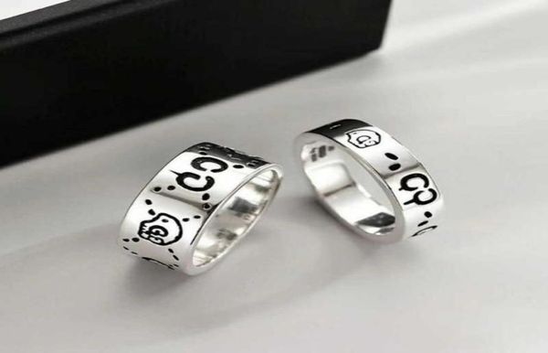 

band rings women men ghost skull ring letter gift for love couple fashion jewelry accessories us size 51179920133818816, Silver