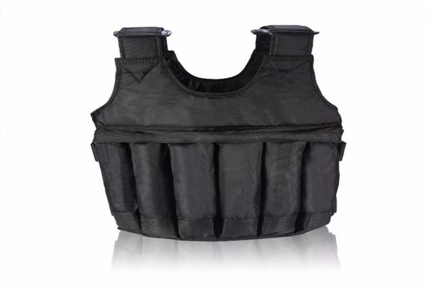 

adjustable fitness weighted vest 20kg 50kg exercise training fitness jacket gym workout boxing waistcoat equipment bhd23315650, Black;red
