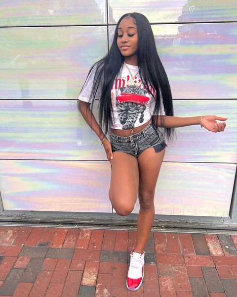 

fashion spice girl english alphabet leopard print t-shirt short, White