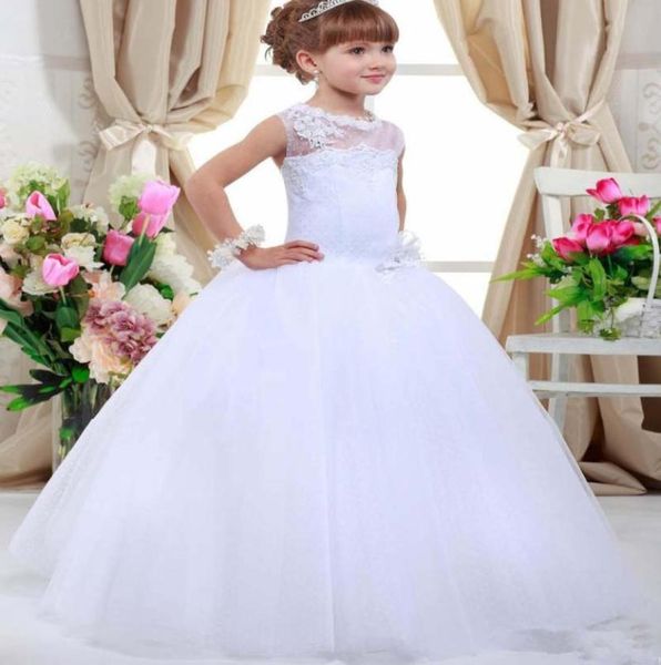 

2016 new white ivory ball gown flower girl dresses first communion dresses for girls vestidos de comunion princess dress5187148, White;blue