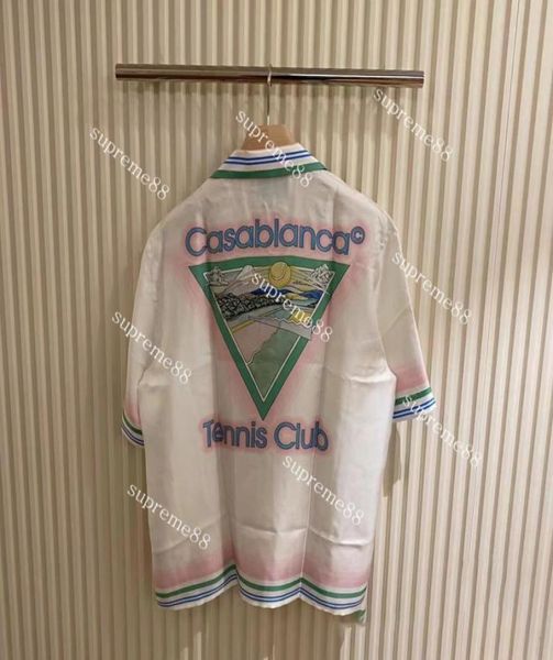 

22s tennis club sicilian couple casual hawaiian short sleeve shirt men designer summer shirts women tshirts5469324, White;black