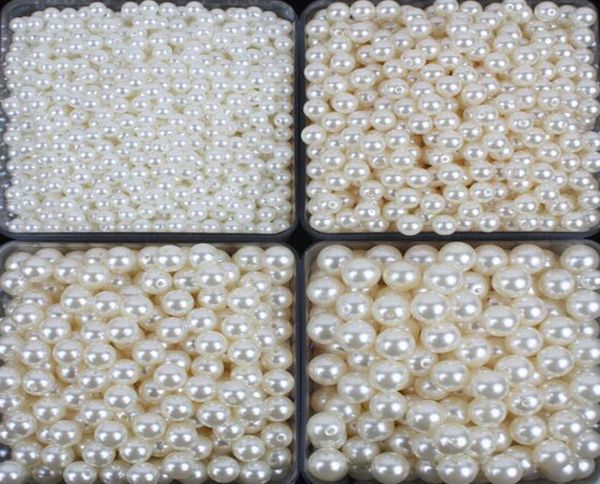 

100pcslot new white abs imitation pearls beads making jewelry diy beads jewelry handmade necklace pearls loose beads round for cr6141865