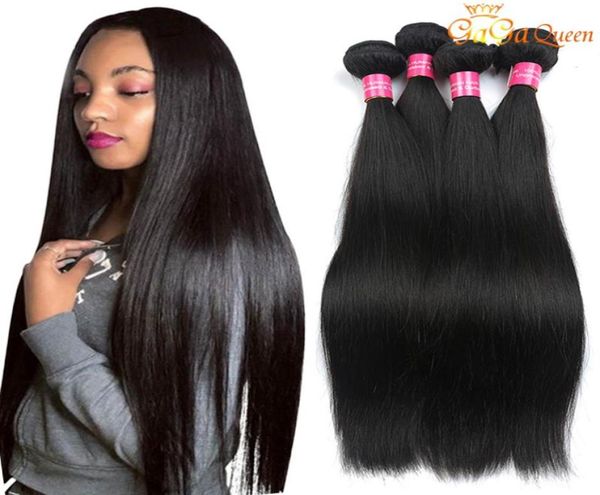 

mink brazilian straight hair weave 100 unprocessed brazilian virgin hair straight peruvian malaysian indian human hair extensions7916740, Black