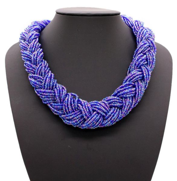 

necklace beaded jewelry handmade bohemian women039s woven short clavicle nelace7021565, Silver