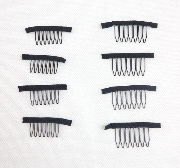 

wig clips wig combs clips 7teeth for wig cap and wig making combs hair extensions tools9656305, Black;brown