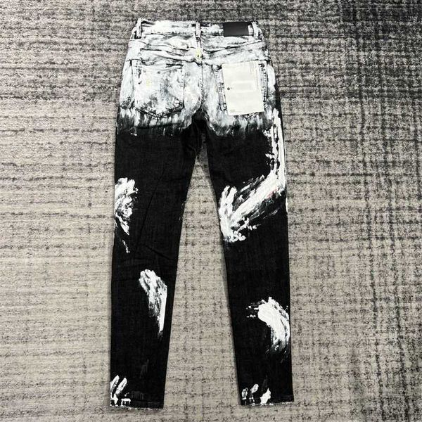 

slim purple designer jeans men's fit biker jeans, ripped stretch distressed destroyed straight leg moto denim pants trend brand 3y1t, Blue