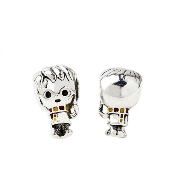 

boy with glasses alloy charm bead big hole fashion women jewelry european style for pan diy bracelet necklace panza006153487627, Bronze;silver