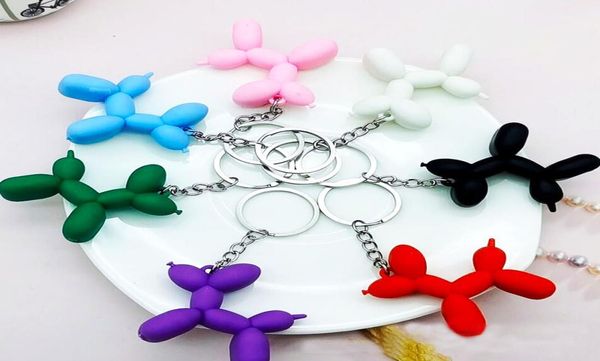 

fashion key chain cute balloon dog keychain jewelry couple keyring creative cartoon mobile phone bag car pendant fun keychains5447001, Red;brown