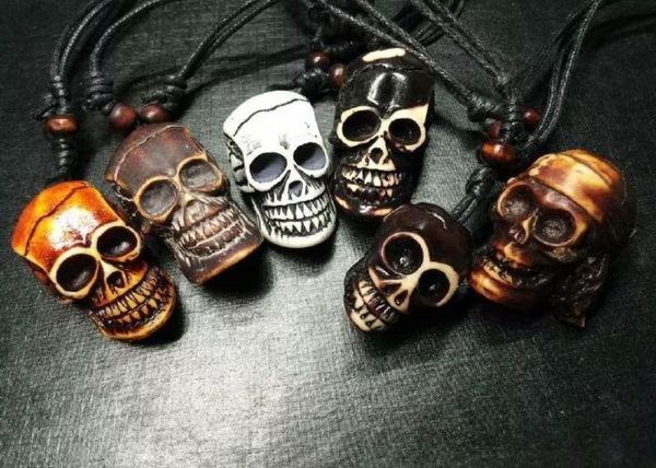 

yqtdmy 15 pcs gothic skull jewelry trendy punk biker necklace7060250, Silver
