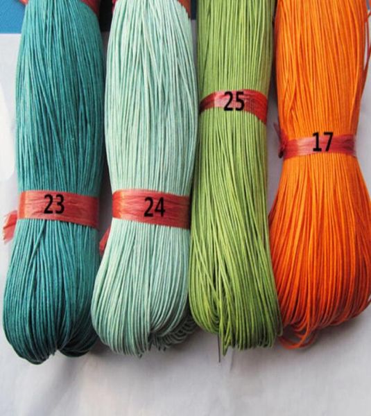 

1mm 26 colors waxed cotton cord rope string beading string cord jewelry making diy cord 450m2003210, White;red