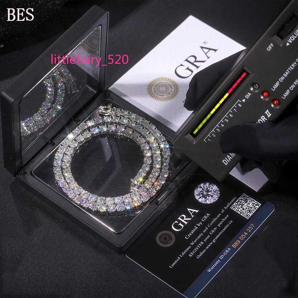

pendant necklaces bes wholesale price in stock 925 sterling silver tennis chain 3mm--6mm vvs moissanite necklace for fine jewelry