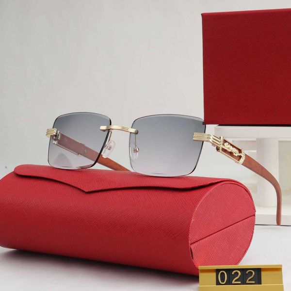 

fashion leopard head designer sunglasses 2023 new frameless trimmed classic sunglasses small long frame ins network red fashion sunglasses f, White;black