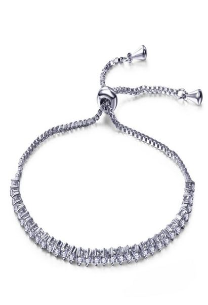 

adjustable length size bracelet 18k goldplatinum plate with cubic zirconia size bangle bracelet4183295, Golden;silver
