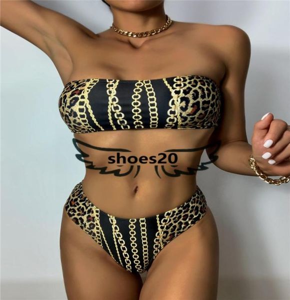 

leopard tube bikinis padded push up women039s swimwear outdoor bandage beach designer swimsuit indoor bathing wear 8981637