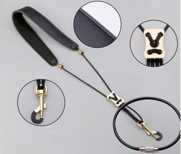 

saxophone shoulder strap adjustable genuine leather neck strap for alto tenor soprano sax new common use9189759