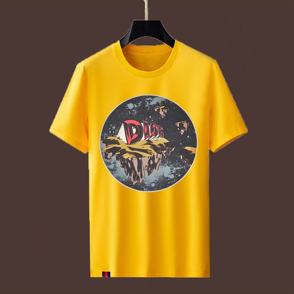 

2023 summer graphic letter print men's casual t-shirts crew neck short-sleeve breathable fashion men's tees fb048, White;black