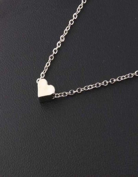 

pendant necklace trendy tiny heart short pendant necklace women gold plated chain lover lady girl gifts bijoux beautifully chain n9015754, Silver