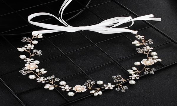 

shinny crystal bridal wedding head piece bride headwear headband hair band 100 handmade flower women party jewelry accessories jc4397370, Slivery;golden
