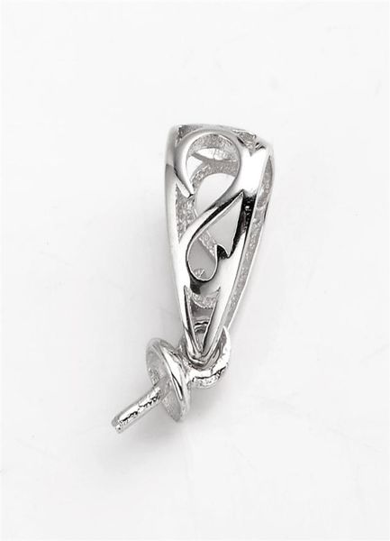 

pendant bails cup with peg pearl caps connector 925 sterling silver diy findings for pearl party4819097, Bronze;silver
