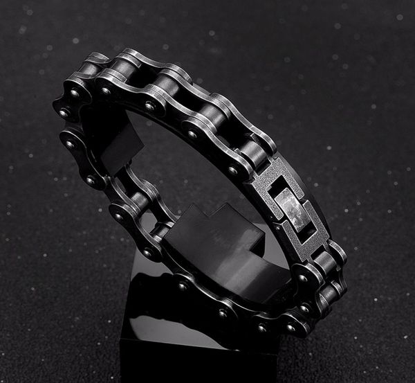 

lcstainless steel vintage bicycle men wide bracelet motorcycle accessories mens jewelry hand chain bangles friends bracelets7798593, Golden;silver