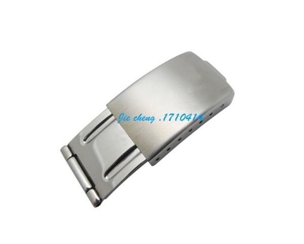 

16mm x 9mm new stainless steel watch bands strap buckle deployment clasp for rol watch 6831552, Black;brown