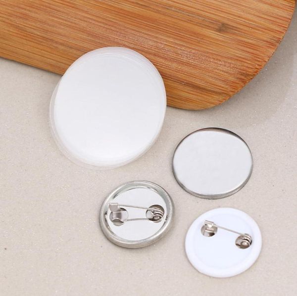 

100pcs 25cm metal blank badge pin brooch base round badge diy jewelry finding5849127, Silver